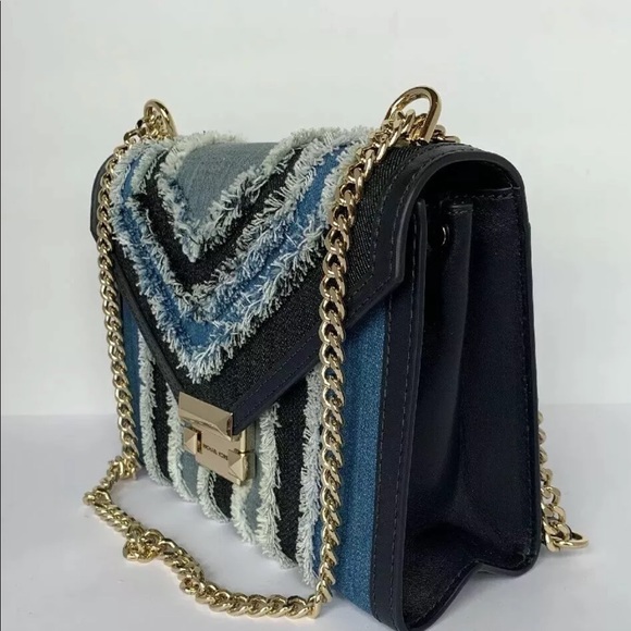 Michael Kors Whitney Denim Multi LeatherGold Large - Picture 7 of 8